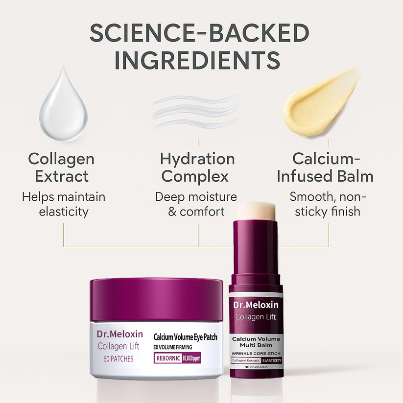 Dr. Meloxin Collagen Lift Eye Balm + Eye Patch Set