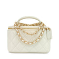Women's Small Leather Crossbody Bag With Gold Chain