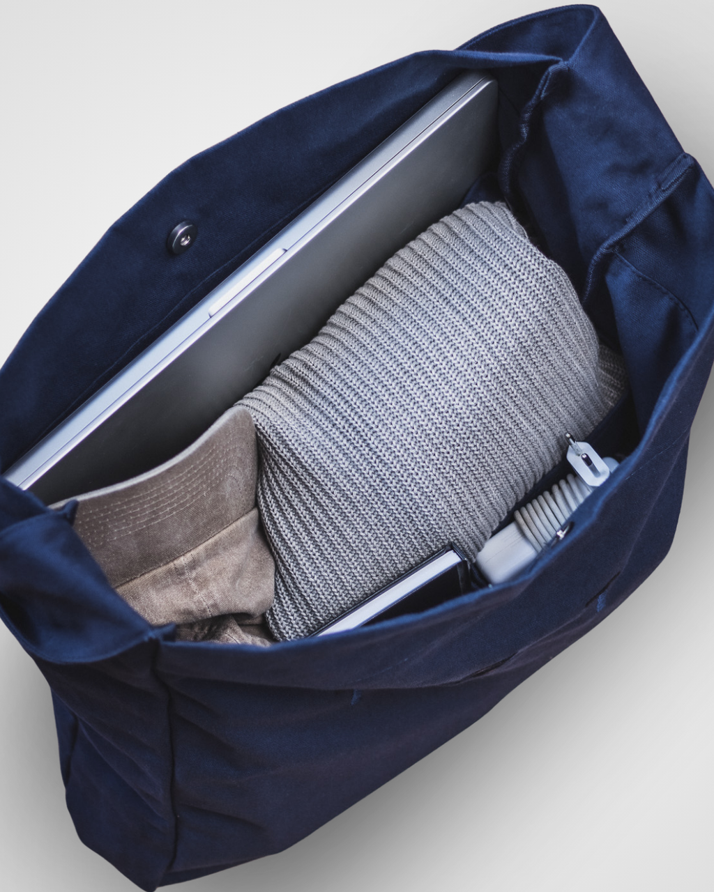 Wide-Strap TØTE Bag | Navy Blue