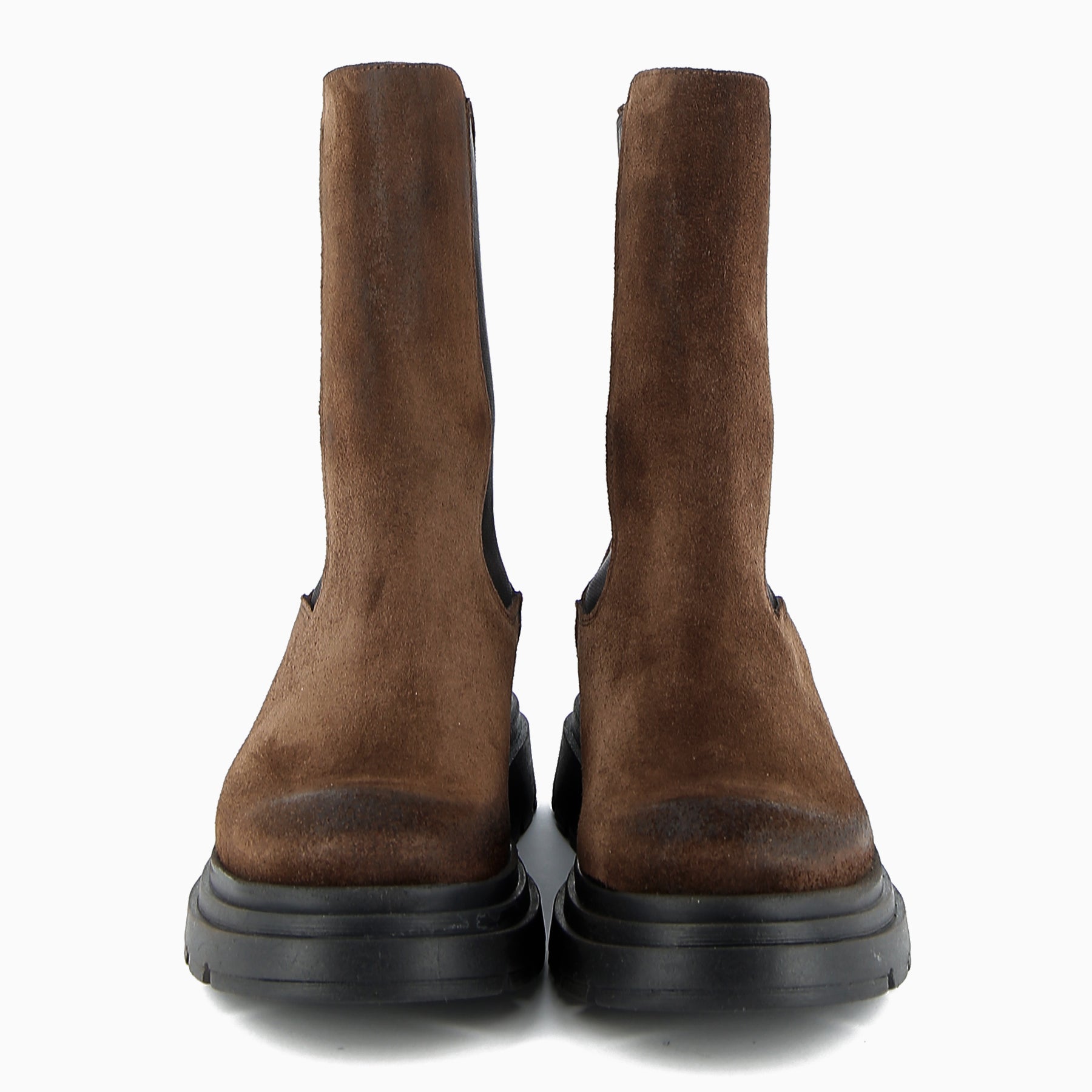 Lidia Chelsea Scamosciato Moro — Classic Suede Chelsea Boots