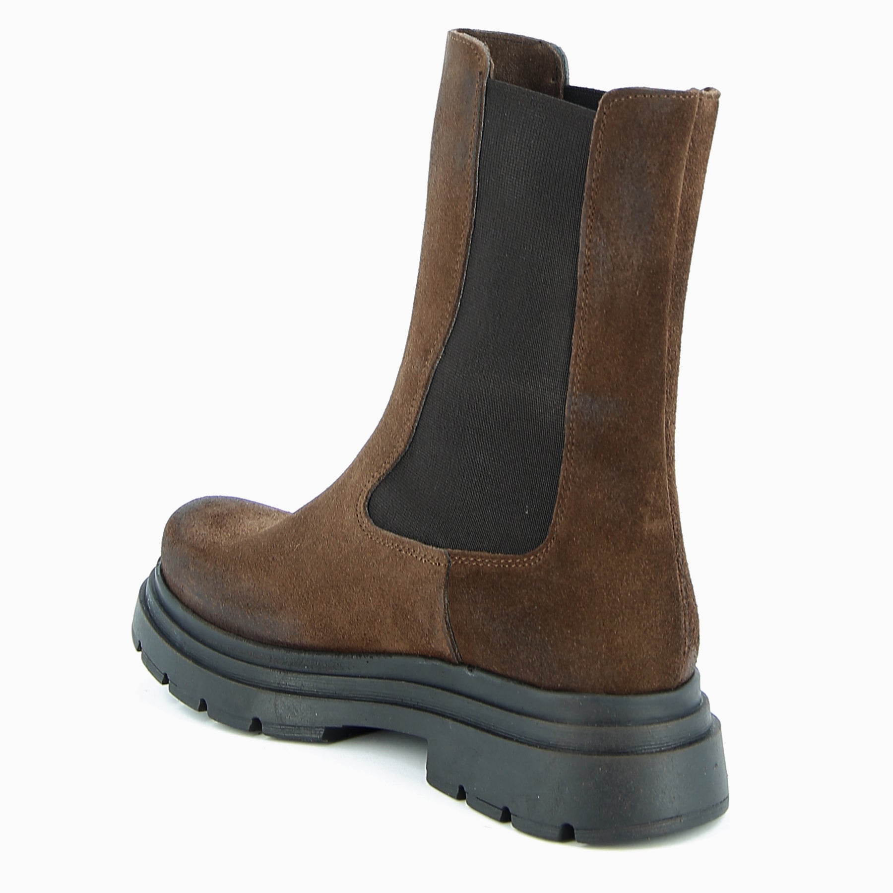 Lidia Chelsea Scamosciato Moro — Classic Suede Chelsea Boots