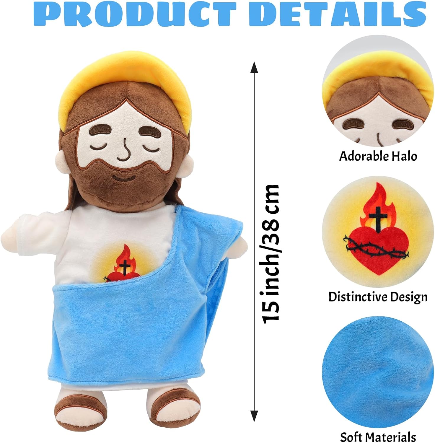 Heavenly Hug Jesus Plush – Stress-Relief & Sleep Companion